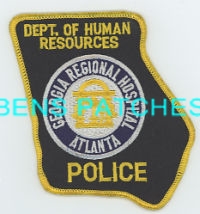GEORGIA,GEORGIA REGIONAL HOSPITAL DEPARTMENT OF HUMAN RESOURCES POLICE 2 STATE SHAPED_wm